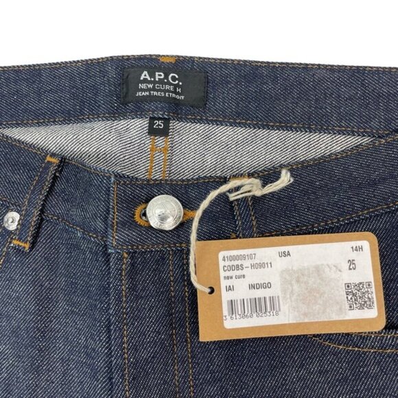 NWT A.P.C. Men's New Cure Jean Sz 25 Indigo Denim - Picture 11 of 15